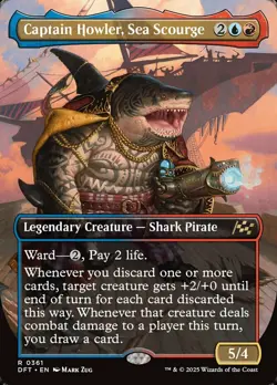 x1 Captain Howler, Sea Scourge - Foil - Borderless R MTG Aetherdrift M/NM, Engli - Image 1