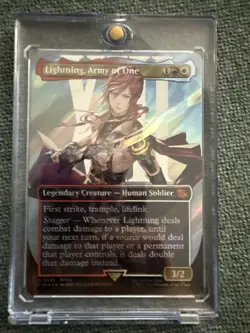 Lightning, Army of One (0545) (Borderless) (Surge Foil) Final Fantasy Foil - Image 1