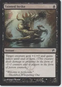 MTG Scars of Mirrodin #80 Tainted Strike Lightly played tcg - Image 1
