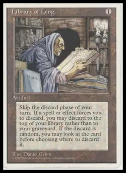 MTG Fourth Edition #351 Library of Leng Lightly played tcg - Image 1