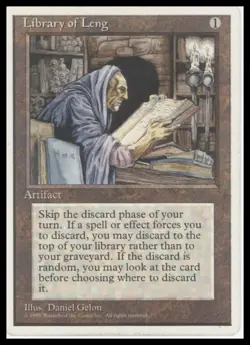 MTG Fourth Edition #351 Library of Leng Lightly played tcg - Image 3