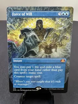 NM Borderless Force of Will, Dominaria Remastered, Magic the Gathering, 418 - Image 6