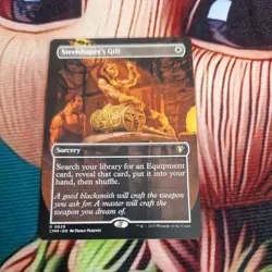 MTG – Steelshaper's Gift Borderless Art - Commander Masters - Image 1
