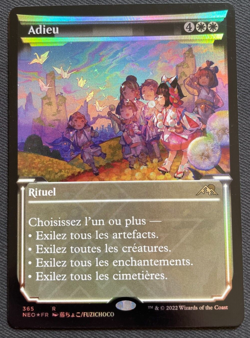 MTG Kamigawa: Neon Dynasty Foil Alter Art Farewell Adieu (NM) FRENCH!! - Image 2