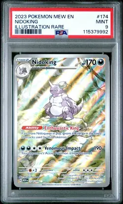 2023 POKEMON MEW EN-151 174 NIDOKING ILLUSTRATION RARE PSA 9 - Image 1