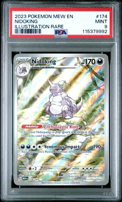 2023 POKEMON MEW EN-151 174 NIDOKING ILLUSTRATION RARE PSA 9 - Image 3