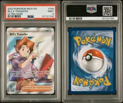 BILL'S TRANSFER ULTRA RARE 194 POKEMON MEW EN 151 2023 PSA 9 MINT - Image 6