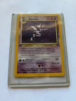 1st Edition Haunter Holo Rare Card Pokemon Fossil #6/62 NM-Mint - Image 1