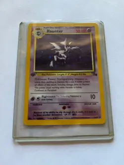 1st Edition Haunter Holo Rare Card Pokemon Fossil #6/62 NM-Mint - Image 3