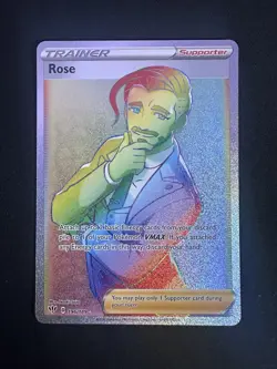 Rose 196/189 Rainbow Secret Rare Holo Pokémon 2020 Darkness Ablaze NM - Image 3