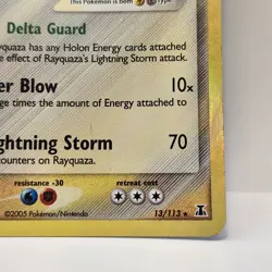 Pokemon Rayquaza 13/113 Ex Delta Species Holo Rare MP - Image 16