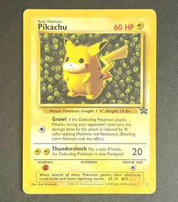 Pikachu 1 WOTC Black Star Promo MP/HP Pokemon TCG Vintage - Image 5