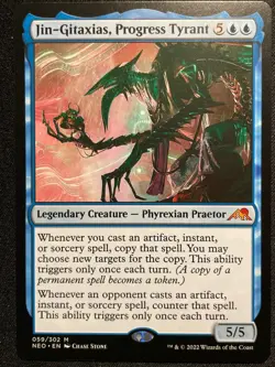 Jin-Gitaxias, Progress Tyrant Near Mint, English Kamigawa: Neon Dynasty MTG NM - Image 1