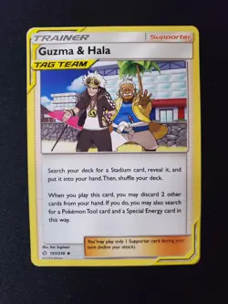 Guzma & Hala 193/236 Sm-Cosmic Eclipse Regular - Pokémon Card NM - Image 3