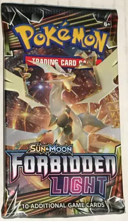 2018 Pokemon Factory Sealed Sun & Moon Forbidden Light Necrozma Booster Pack - Image 2