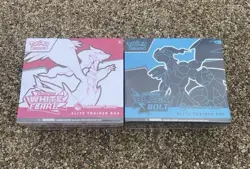 Pokemon TCG Black Bolt & White Flare Pokemon Center ETBs Elite Trainer Box NEW - Image 1