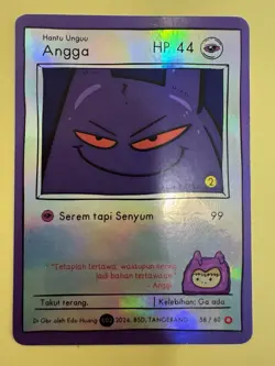 Pokkedo Set V2 - Angga (Gengar) 58/60 HOLO Pokemon Art Card Very Rare NM/M - Image 15