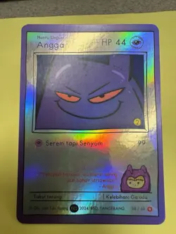 Pokkedo Set V2 - Angga (Gengar) 58/60 HOLO Pokemon Art Card Very Rare NM/M - Image 2