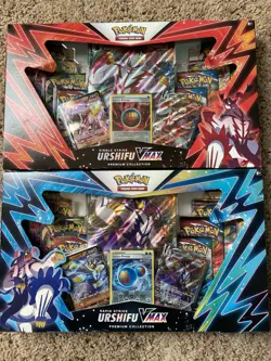 Pokemon Single Strike & Rapid Strike Urshifu VMax Premium Collection Boxes-Pair - Image 4