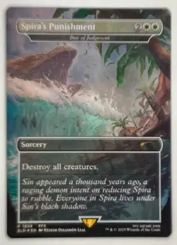 MTG Spira's Punishment Day of Judgment Secret Lair Rainbow Foil Magic Card NM - Image 1