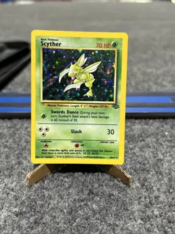 Pokemon Jungle Scyther Holo Rare Card 10/64 1999 Vintage Base Set WOTC LP - Image 1