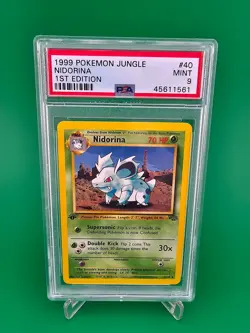 1999 Pokemon Card Jungle Set 1st Edition NIDORINA 40/64 PSA 9 Mint - Image 1