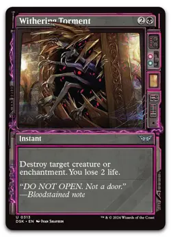 Withering Torment (Showcase) #313 (NM) Duskmourn DSK Magic MTG - Image 1