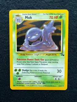 Muk 13/62 Pokemon TCG Card English Fossil Set Holo Rare Foil - Image 1