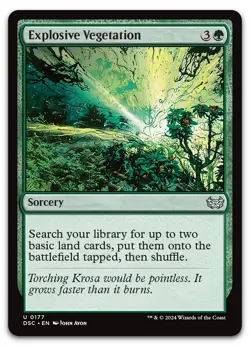 Explosive Vegetation #177 (NM) Duskmourn DSC Magic MTG - Image 1