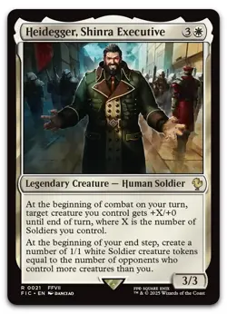 Heidegger, Shinra Executive #21 (NM) Final Fantasy FIC Magic MTG - Image 1