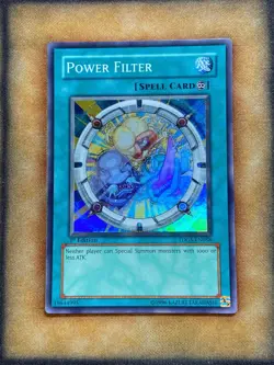 Yugioh Power Filter TDGS-EN058 Super Rare 1st Ed LP - Image 1