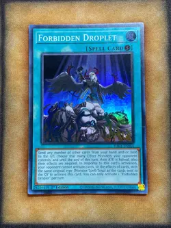 Yugioh Forbidden Droplet RA01-EN064 Super Rare 1st Ed NM - Image 1