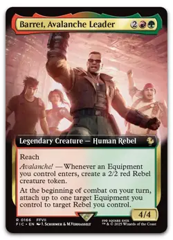 Barret, Avalanche Leader (Extended Art) #166 (NM) Final Fantasy FIC Magic MTG - Image 1