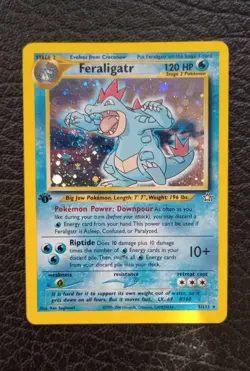 Feraligatr 1st Edition (5/111) Neo Genesis Holo Rare LP Swirl Pokemon TCG Card - Image 1