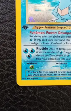 Feraligatr 1st Edition (5/111) Neo Genesis Holo Rare LP Swirl Pokemon TCG Card - Image 5