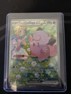 PokÃ©mon TCG Sv09: Journey Together Lillie's Clefairy EX Card 184/159 NM - Image 1