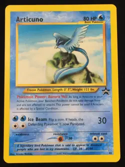 2002 Pokemon Card Black Star Promo Card 48 Articuno WOTC NM Unplayed - Image 2