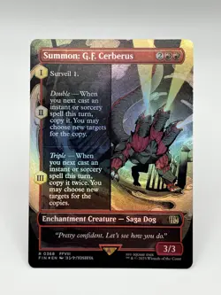 Summon: G.F. Cerberus (Borderless FOIL) Final Fantasy MTG Magic The Gathering NM - Image 1