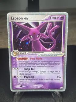 2005 Pokemon EX Unseen Forces Espeon ex English Holo 102/115 NM - Image 1