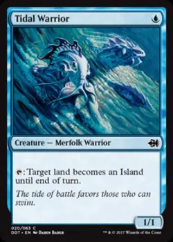 Tidal Warrior - Light Play MTG Duel Decks: Merfolk vs Goblins - Image 1
