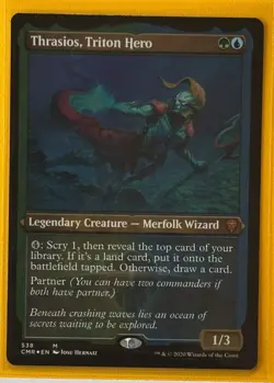 Thrasios, Triton Hero - Foil Etched NM-Mint, English Commander Legends MTG - Image 1