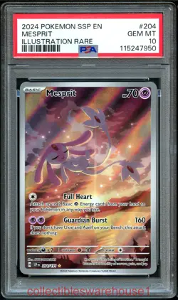 Pokemon Surging Sparks Mesprit 204 PSA 10 - Image 1