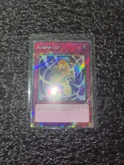 Yugioh Karma Cut RA04-EN128 Platinum Secret Rare 1st Edition Near Mint - Image 1