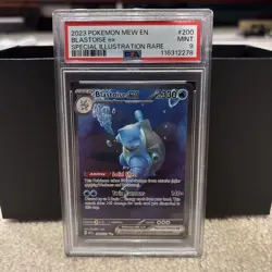 PokÃ©mon TCG Blastoise EX Holo Ultra Rare Card Scarlet Violet-151 Psa 9 - Image 1