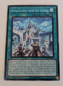 x1 YuGiOh Artmage Academic Arcane Arts Acropolis - DUAD-EN054 - 1st Ed - NM - Image 1