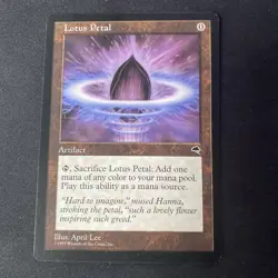 MTG Lotus Petal Magic the Gathering Artifact 1997 Card April Lee - Image 1