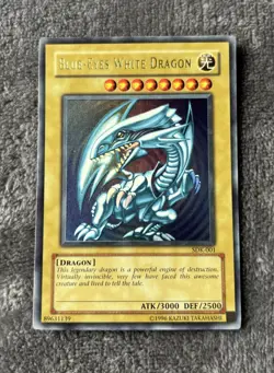 Yugioh Blue-Eyes White Dragon Ultra Rare Holo 1996 Yu-Gi-Oh! SDK-001 - Image 27