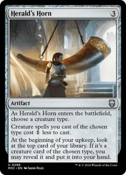 MTG English Herald's Horn NM Normal Commander: Modern Horizons 3 - Image 1