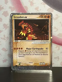 Pokemon TCG Groudon ex - 002 (Nintendo Power Magazine) 002 Holo Vintage 2003 MP - Image 1