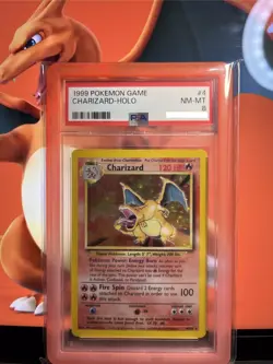 PSA 8 NM-MT 1999 Charizard Base Set Unlimited Holo Pokemon Card 4/102 - Image 1
